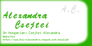 alexandra csejtei business card